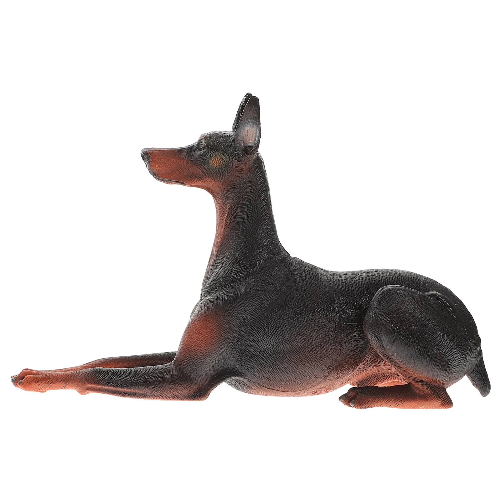 

Simulated Doberman Dog Plastic Standing Craft Decorative Desktop Decor Kids Animal Education Miniature Dog Ornament Home Office