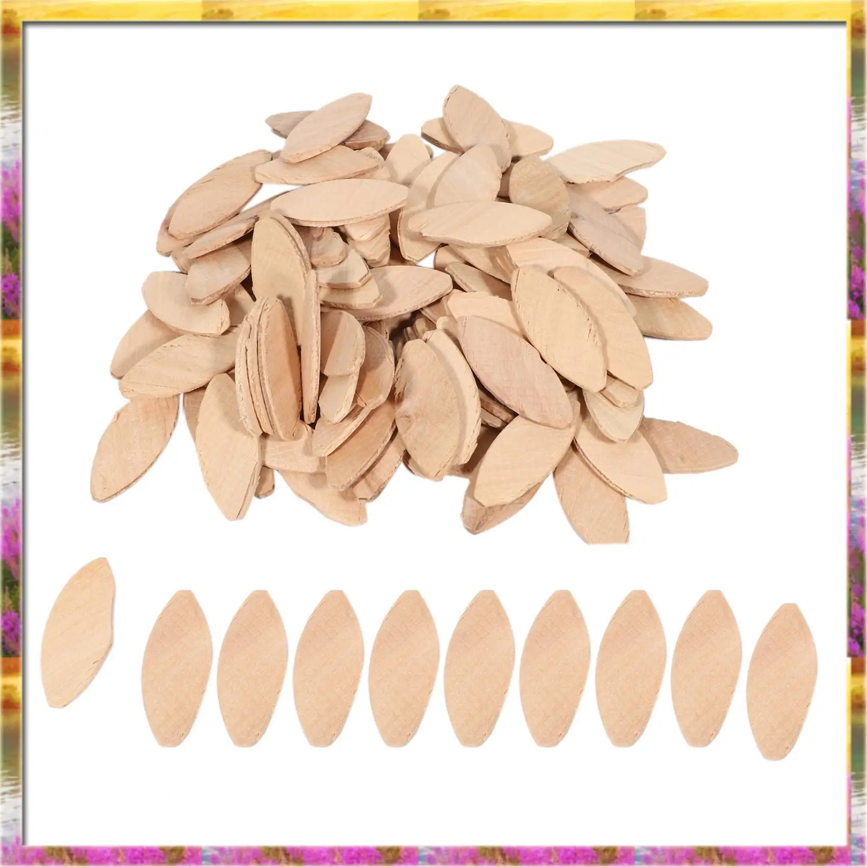 Aug. 100Pcs No.20  Assorted Wood Biscuits For Tenon Machine Woodworking Biscuit Jointer