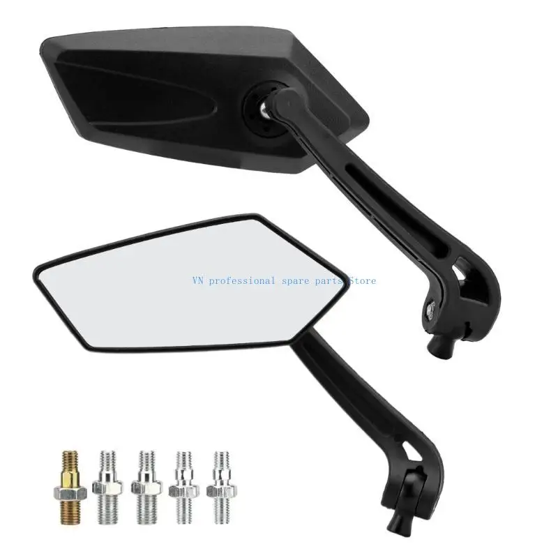 

41XA 2pcs Motorcycle Rearview Mirror Rotating Side Mirrors Universal Scooter Mirrors