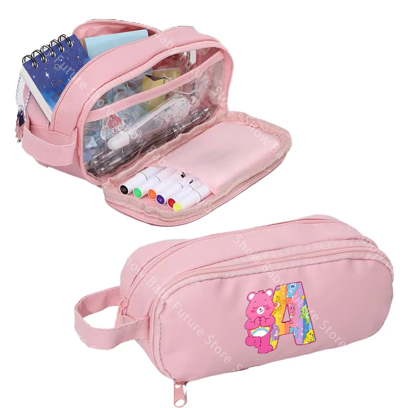Care Bears Federmäppchen, Stifttasche für Mädchen, Cartoon-Organizer mit großem Fassungsvermögen, für Schüler, für den Schulanfang, Schreibwaren, Geschenke