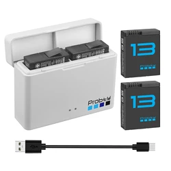2280mAh Battery For GoPro Hero 13 Battery w 2-Slots Fast Charging Box Enduro For Go Pro Hero 13 Accessories