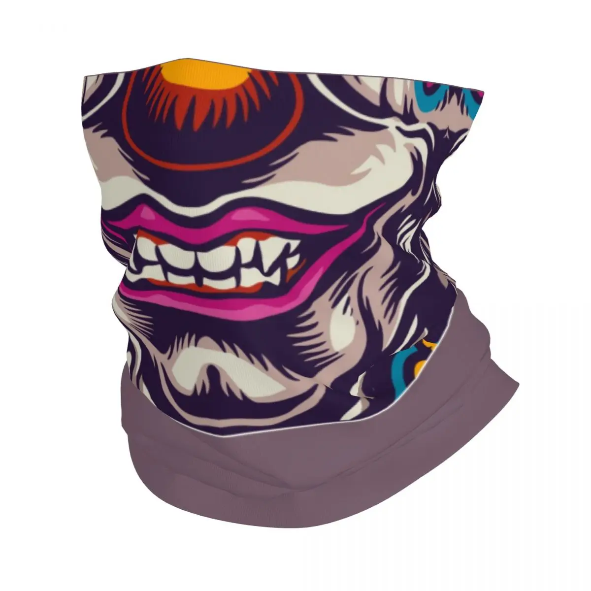 Halswärmer Damen Herren Ski Laufen Schal Halloween Party Grimasse Bandana