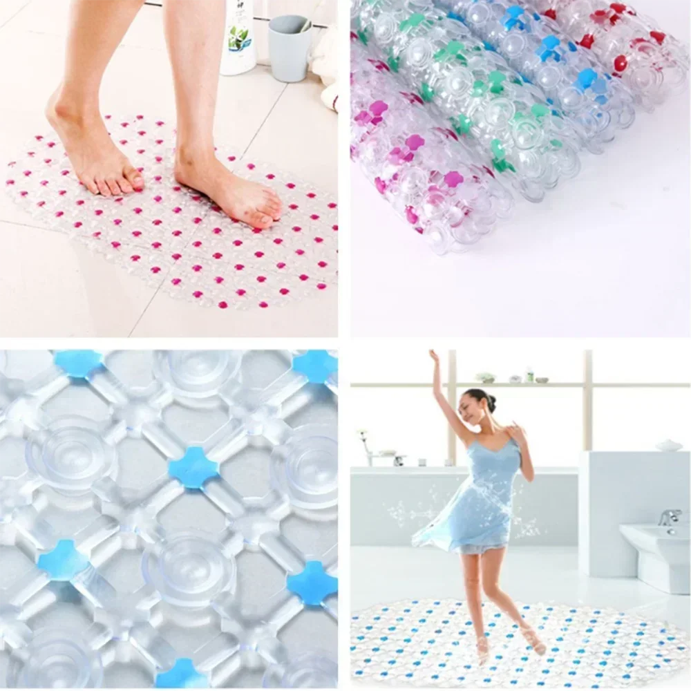 Bathroom Non-slip Mat Hollow Water Bead Shower Mat PVC Environmental Protection Bathroom Non-slip Mat