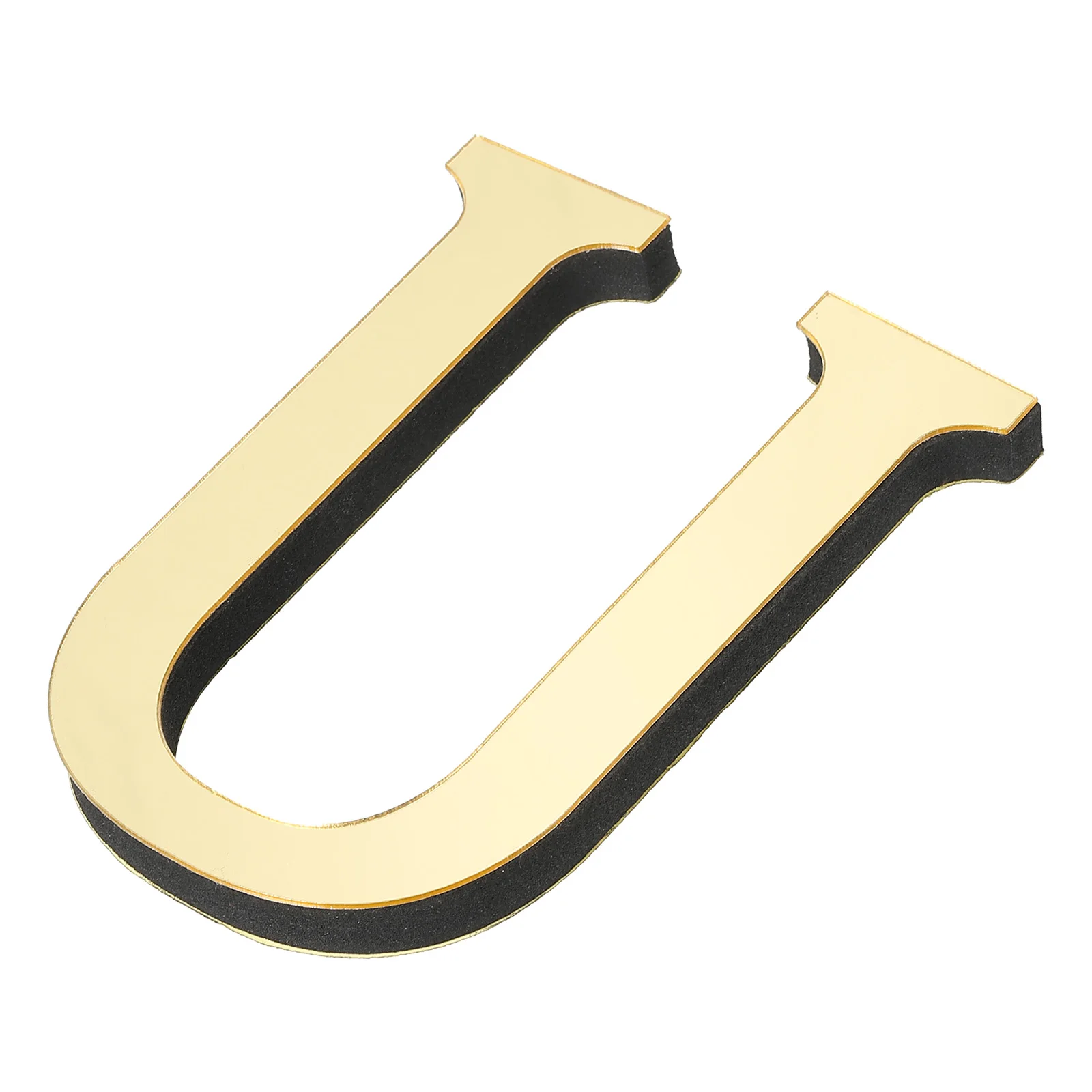 10 cm 3D-Spiegel-Acryl-Wandaufkleber, 26 englische Buchstaben, Wandaufkleber, selbstklebende Wandkunst, Wandbild, Zuhause, Party, Hellgold
