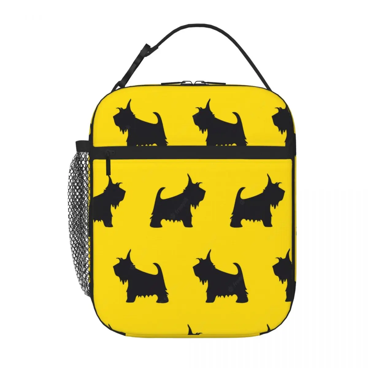 Hot Sale Scottish Terrier Pattern 01 Neutral Tone School Lunch Bag Back To School Lunch Handbag