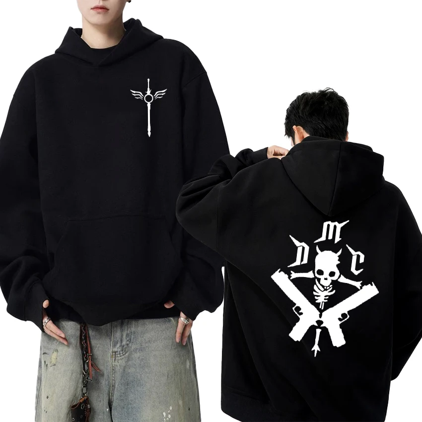 

2025 New in Devil May Cry Game Double Sided Printed streetwear Autumn Winter Unisex vintage Hoodie Men women Fleece pullovers
