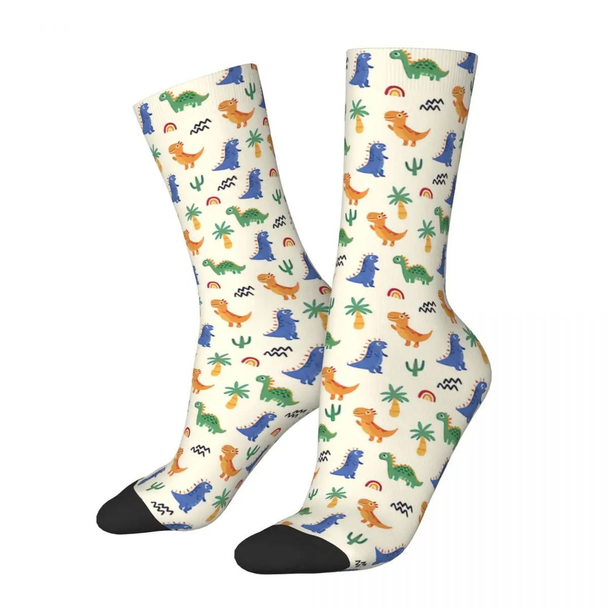 

Men's Socks Cute Baby Dinosaurs Pattern Vintage Harajuku Dinosaur Street Style Novelty Pattern Crew Crazy Sock Gift Printed