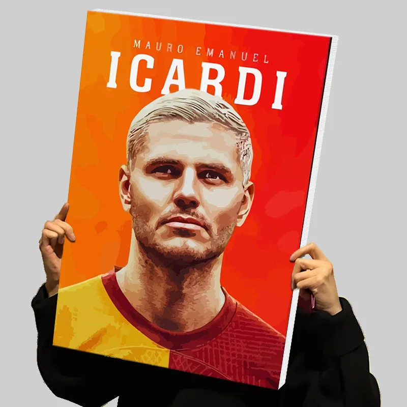 ماورو إيكاردي يطبع ملصق لاعب كرة القدم مخصص حائط لوح رسم الفن ديكور المنزل الحديث اللوحات الزخرفية صور #1