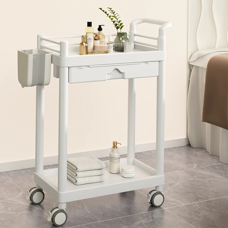 Salão de beleza Rolling Trolley, Ajudante cosmético, Organizador de manicure, Carrito Con Móveis, HD Trolley, Simplicidade, Estética