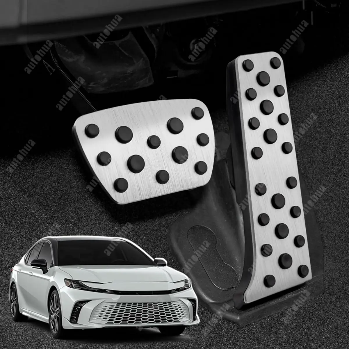 2Pcs Anti-Slip Car Brake and Gas Pedal Pads Covers For Toyota Camry SE LE XSE XLE 2025