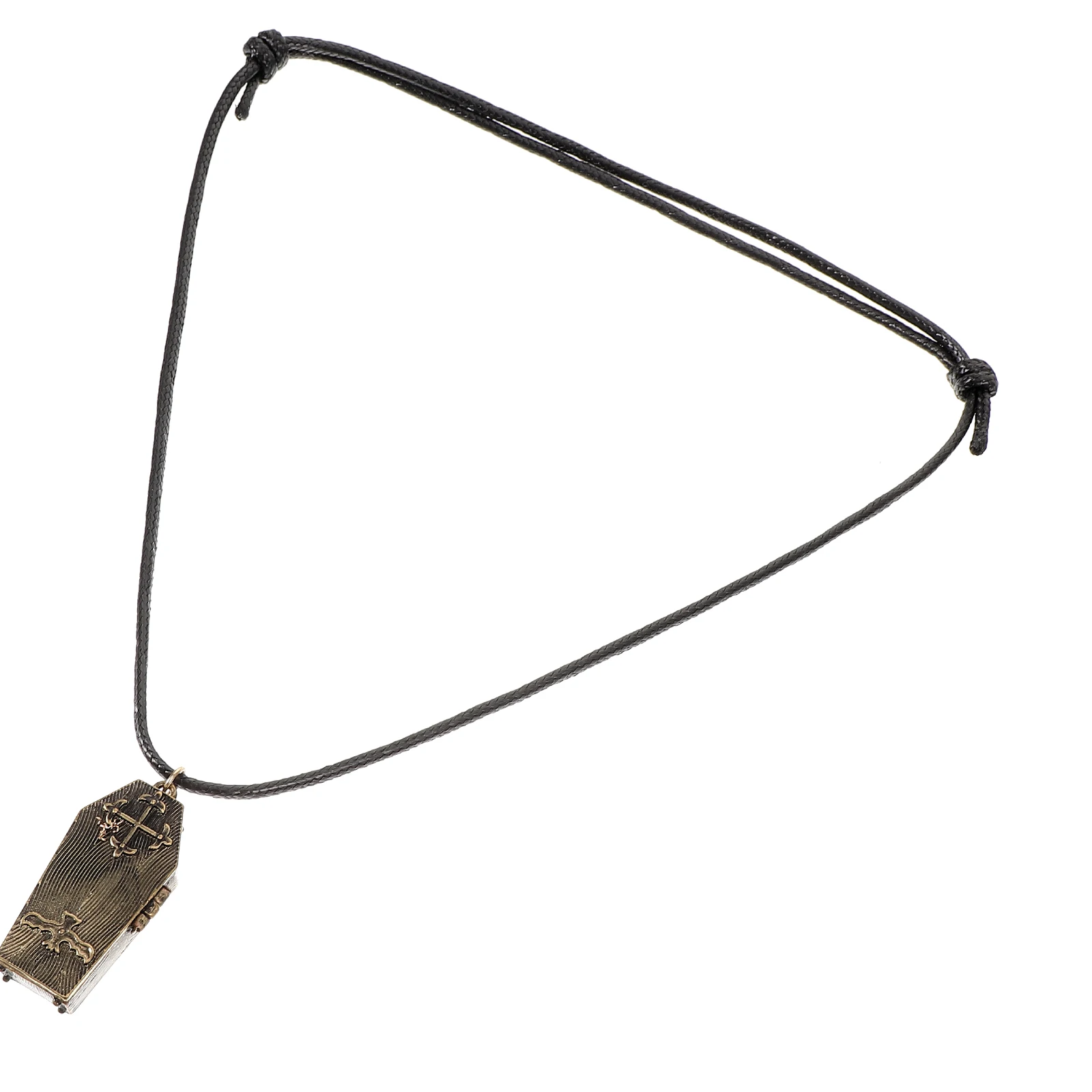 

Gothic Style Coffin Necklace Punk Jewelry Pendant Alloy Metal Lightweight Durable Fashion Chain Hanging Decorative Gift For