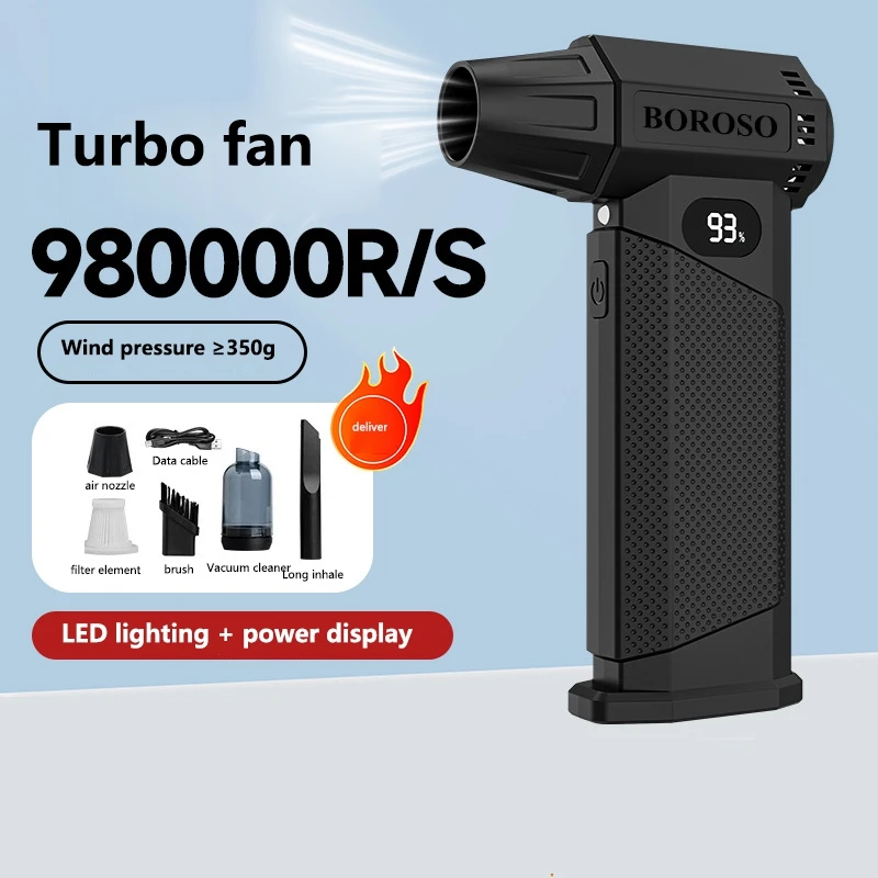 منفاخ توربو بمحرك عالي السرعة بدون فرش 98,000 دورة في الدقيقة - لنفخ الغبار/المياه وتخزين التجفيف فقط 2025 #1