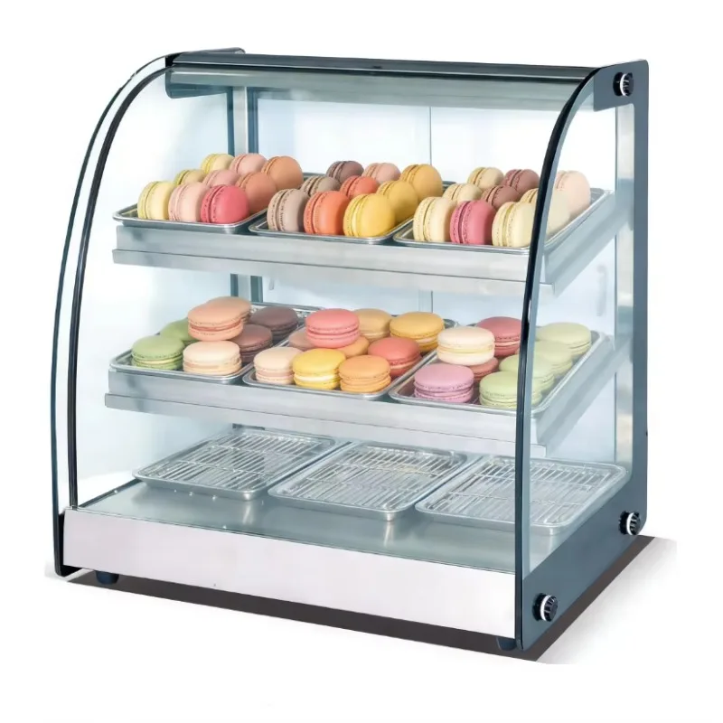 Commercial Kitchen Equipment Heated Stainless Steel Curved Insulation Cabinet Electric Display Case for Hotel & Restaurant Use view 3
