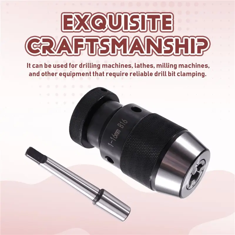 T19C Keyless Drill Chuck Morse Taper Arbor Lathe Accessories Drill Chuck Set