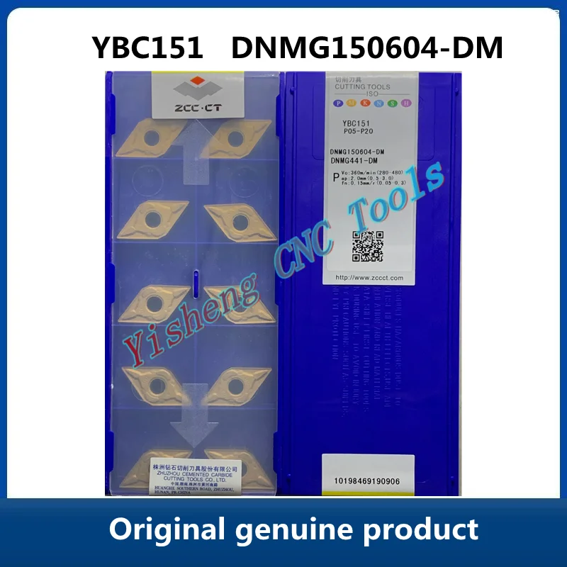 Original genuine product ZCC CT 10pcs/box DNMG  YBC251 YBC252 DNMG150604-DM YBC151 YBC152 CNC Turning Tool Lathe Cutter Tools