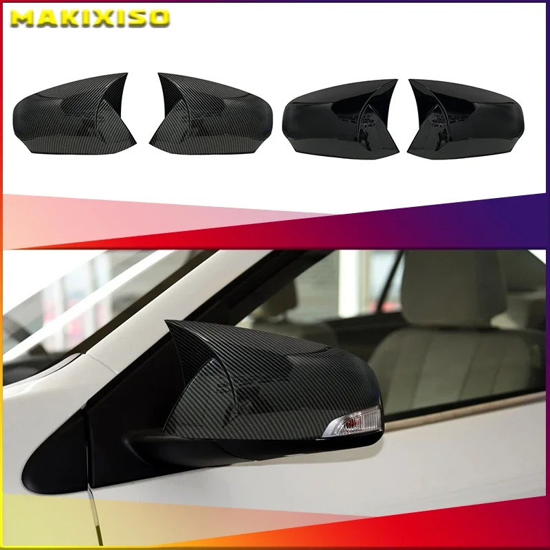 

Для Renault Fluence 2010-2016: Автоаксессуары, черные глянцевые накладки на зеркала заднего вида в спортивном стиле RS с дизайном «летучая мышь»