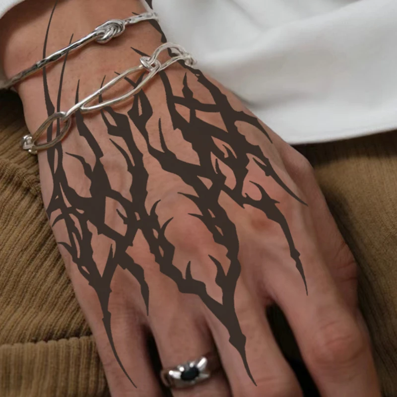 1Pc Dark and Cool Waterproof Temporary Tattoo Stickers, Long-lasting Waterproof for One to Two Weeks, Fake Tattoo for Arm, Leg.