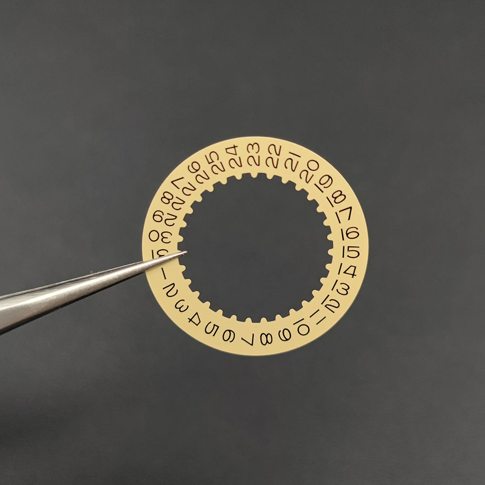 For Shanghai 3135 movement New Date at 3H calendar Mod Datewheel Disc Parts Black Red Yellow Disc 3135 Watch Movement Parts
