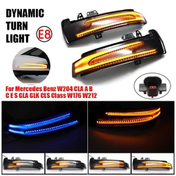 Dynamic Turn Signal Light For Mercedes-Benz A B C E S CLA GLA CLS Class W176 W246 W204 W212 C117 X156 Side Mirror Lamp Indicator
