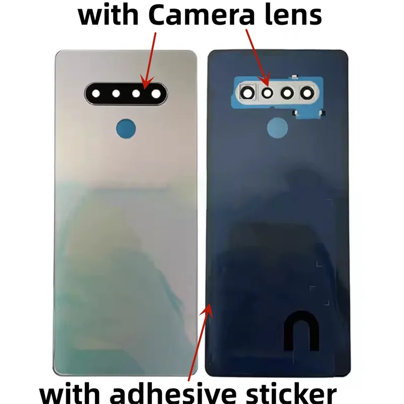 

Задняя стеклянная задняя крышка для LG Stylo6 Q730 Q730AM Q730TM Q730VS, крышка батарейного отсека, запасные части с клейкой наклейкой на дверь