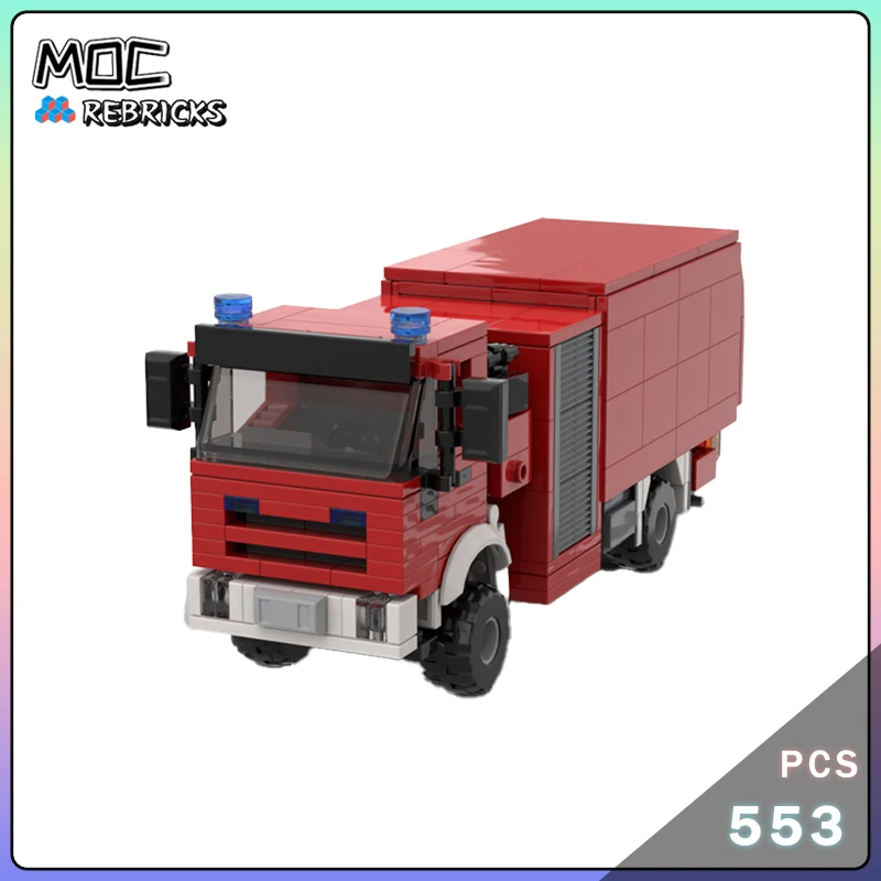 市シリーズ Iveco Eurofire TLF 4000 消防車 MOC ビルディングブロックモデル DIY 技術レンガ組立ディスプレイおもちゃクリスマスギフト