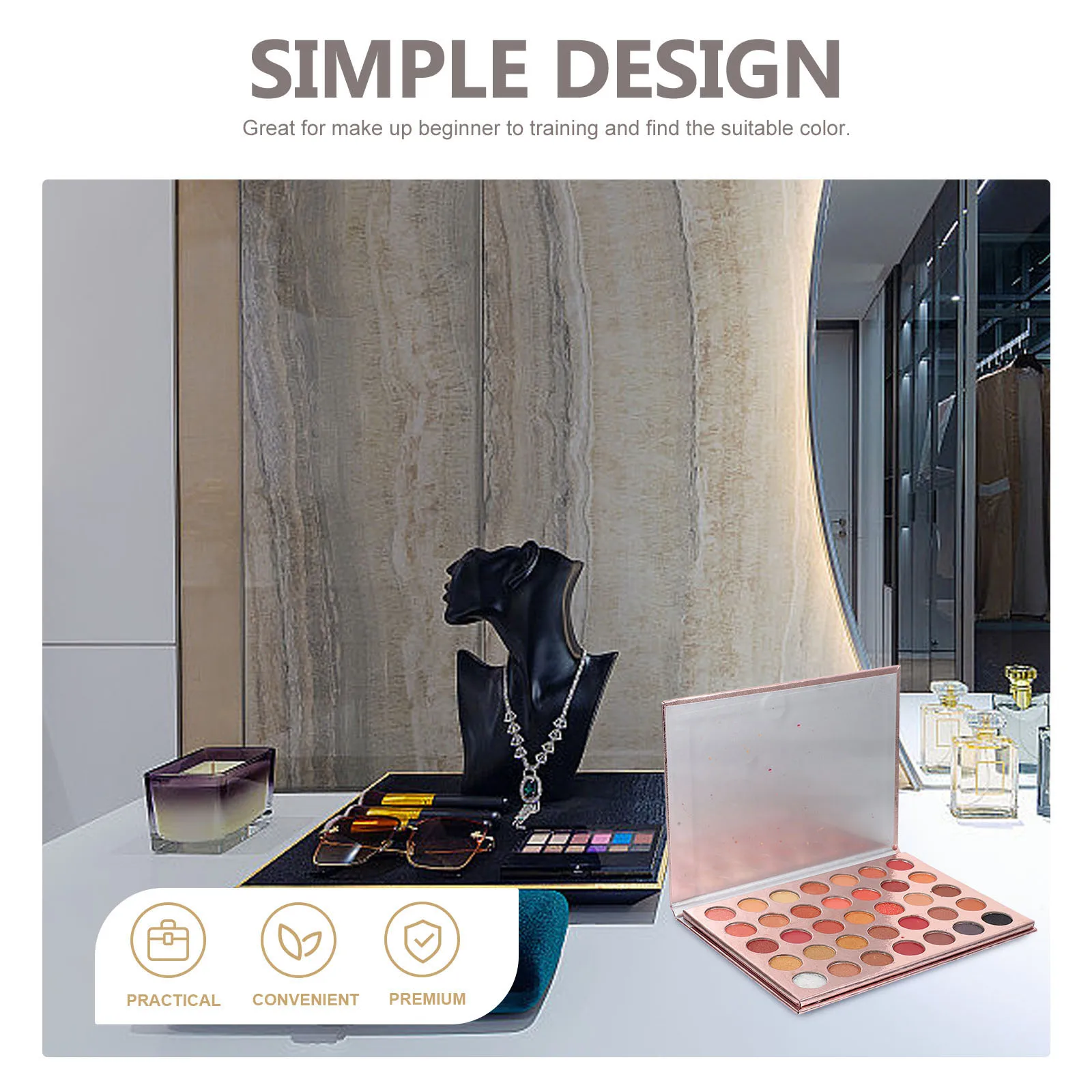 

35 Colors Palette Eyeshadow Powder Colorful Compact Pigmented Powder Long Lasting Waterproof Makeup Accessories