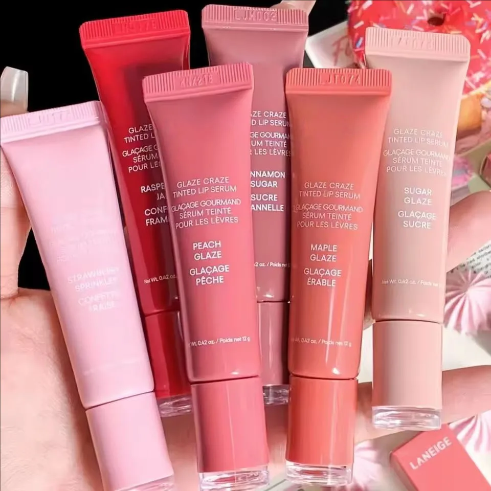 نموذج جديد ملمع الشفاه ترطيب زيت الشفاه الملون كامل الشوكولاته صقيع دونات الشفاه بلسم لينة أنبوب يشكلون الجمال الشفاه الرعاية #1