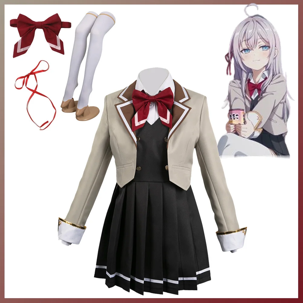 

Anime Bosotto Dereru Tonari Costume Disguise Alisa Cosplay Fantasy School Uniform Clothing Adult Women Roleplay Fantasia Outfits