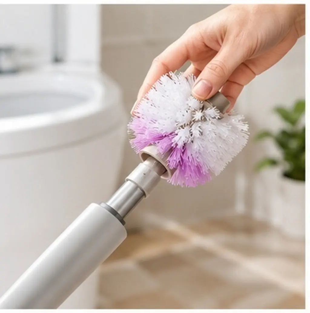 5pcs Plastic Toilet Brush Refill Heads – Easy-Install, Hygienic Replacement for Bathroom Cleaning