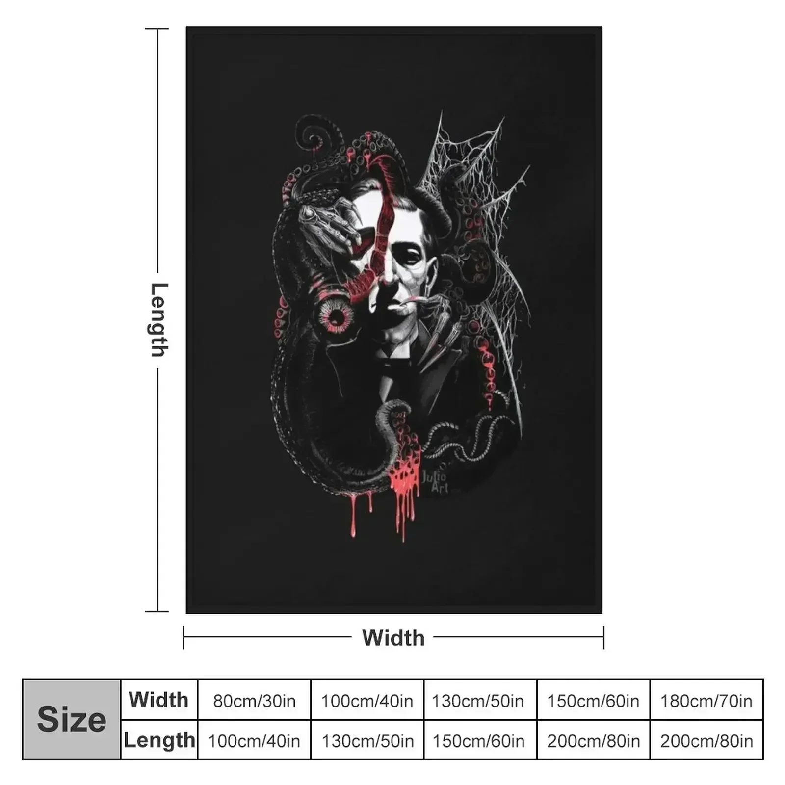 Lovecraft fanart Throw Blanket couch cozy soft plush fuzzy picnic outdoor blanket