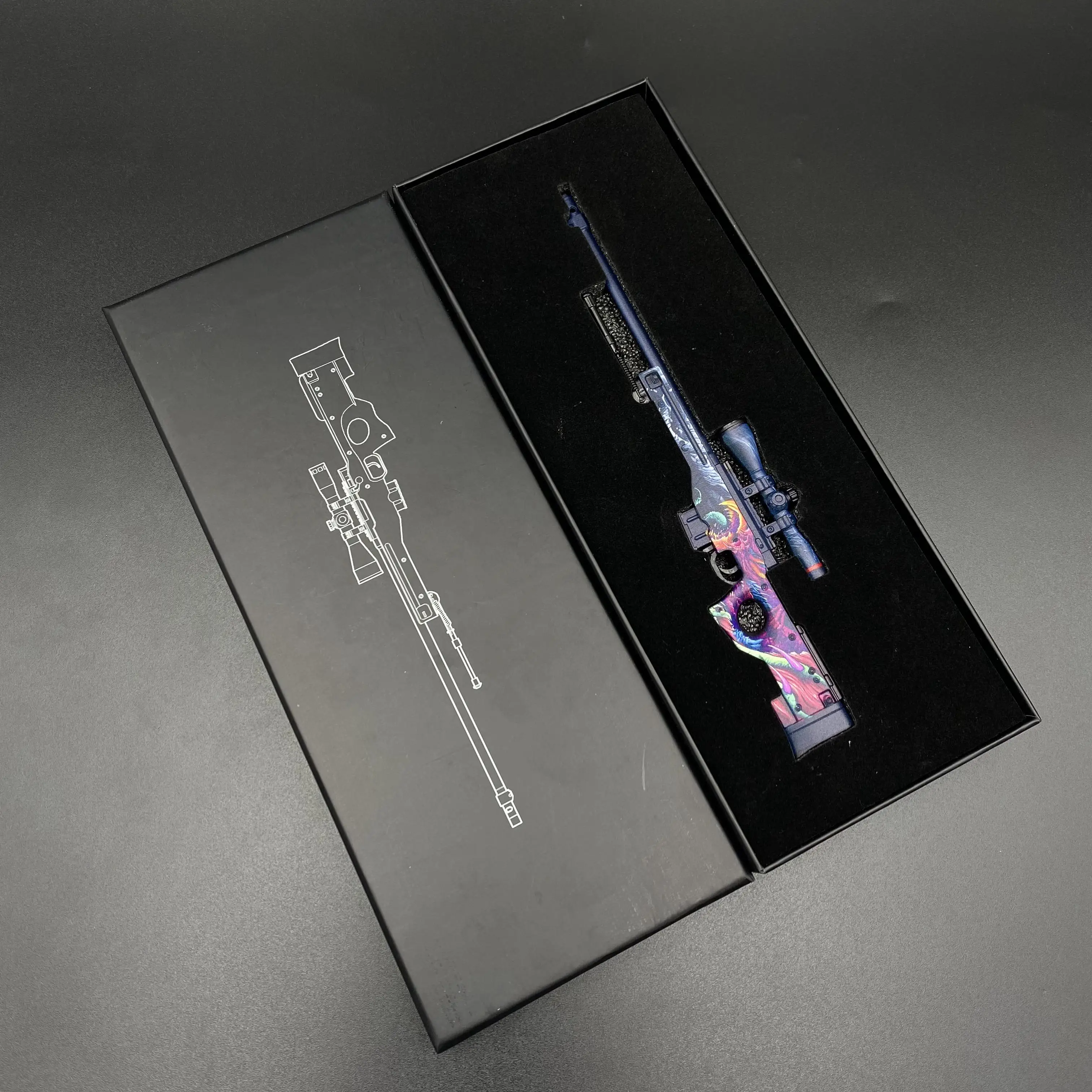 20cm GO'S Game Peripheral AWP | Hyper Beast Ornament All Metal Gun Model Accessory Gun Skin Collections Boys Gifts Decorations