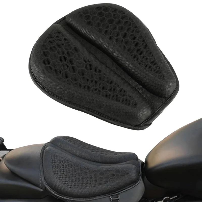 

For Dyna Softail Sportster 883 XL883 FXCW Motorcycle Seat Cushion Anti-Slip Inflatable 3D Breathable Gel Moto Rear Seat Pads