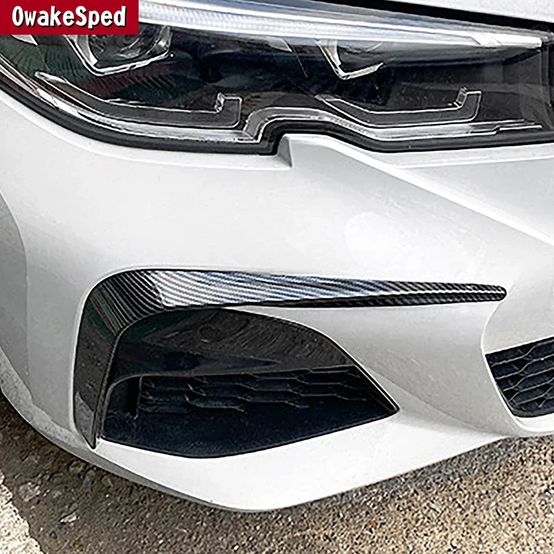 

Для BMW 3 серии G20 M Sport 320i 325i 2019-2022 автомобильные передние удлинители бампер губа противотумансветильник ветровой нож комплект обрезания карбоновый узор