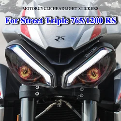 Motorcycle Headlight Stickers Accessories For Street Triple 765 RS 765RS Speed Triple 1200RS 2021-2024 Headlamp Protective Decal