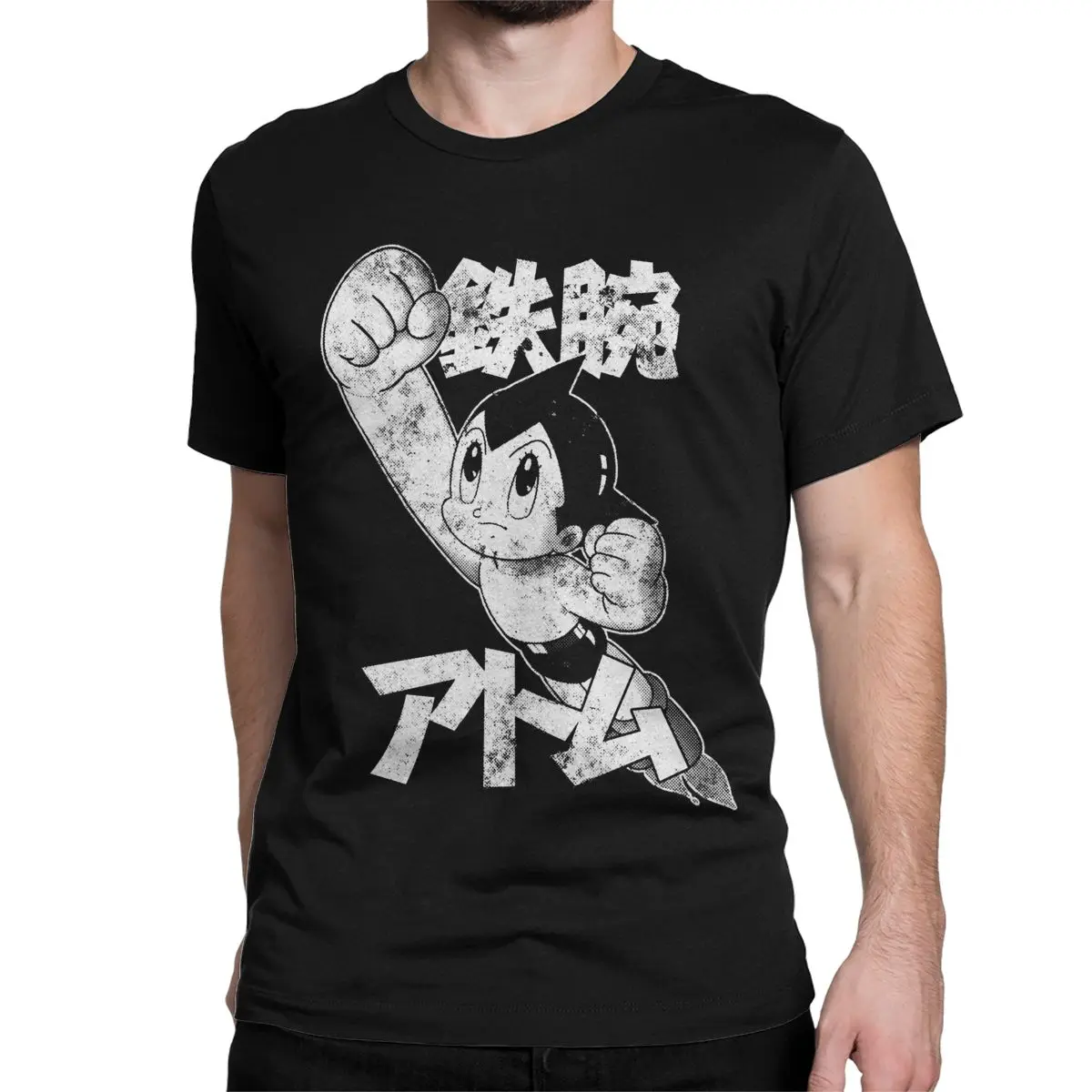 Mighty Atom Astroboy T Shirt for Men Women Pure Cotton T-Shirts Astro Boy Cartoon Manga Tee Shirt Short Sleeve Tops Big Size