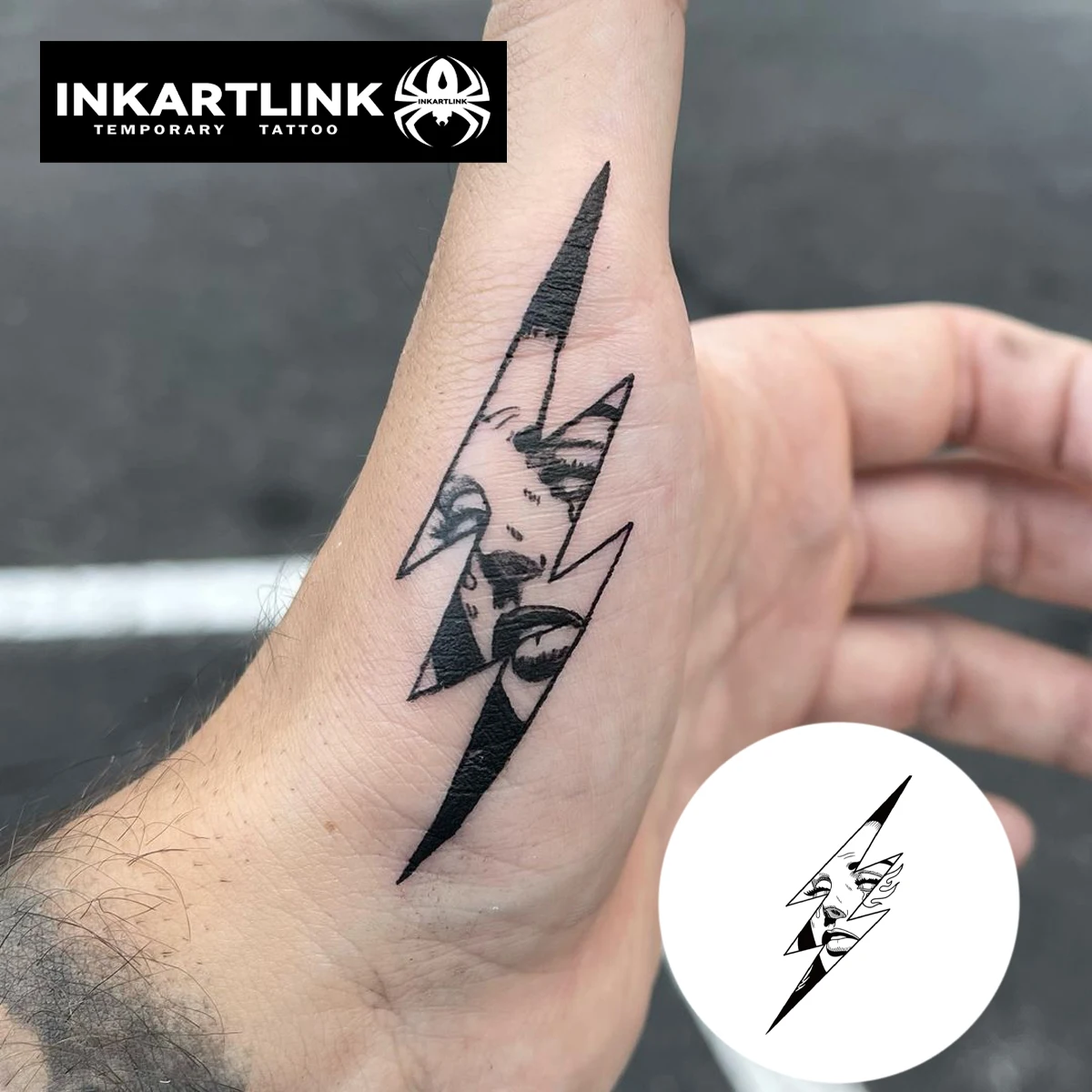 3 pcs Lightning Temporary Tattoo,Lasts To 15 Days New Technology Magic Waterproof Semi Permanent Sticker.