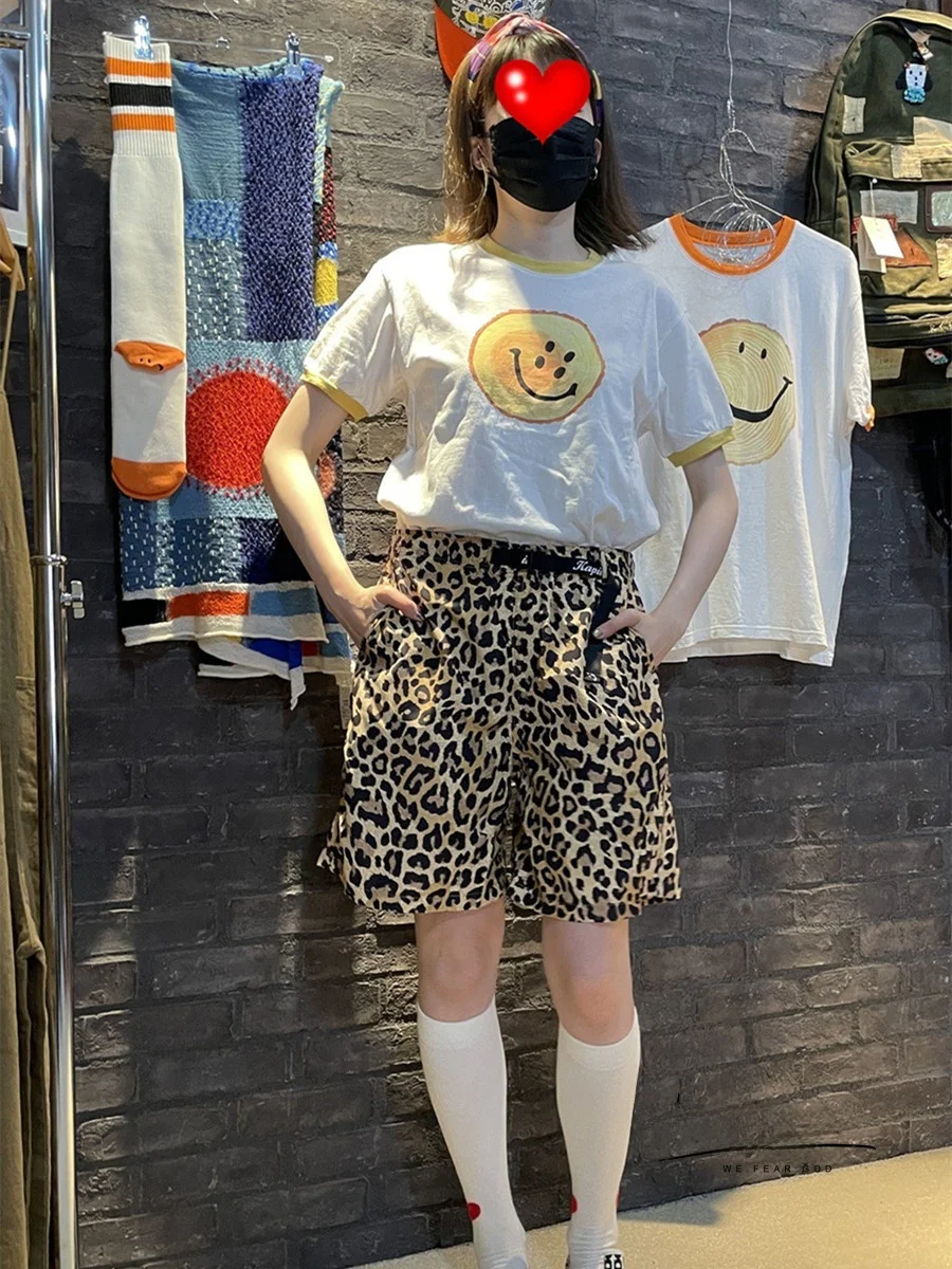 قميص كابيتال 25ss بأكمام قصيرة على الطراز الياباني، قطن عادي برقبة مستديرة مع طباعة، مريح وقابل للتنفس، قميص صيفي للرجال #2