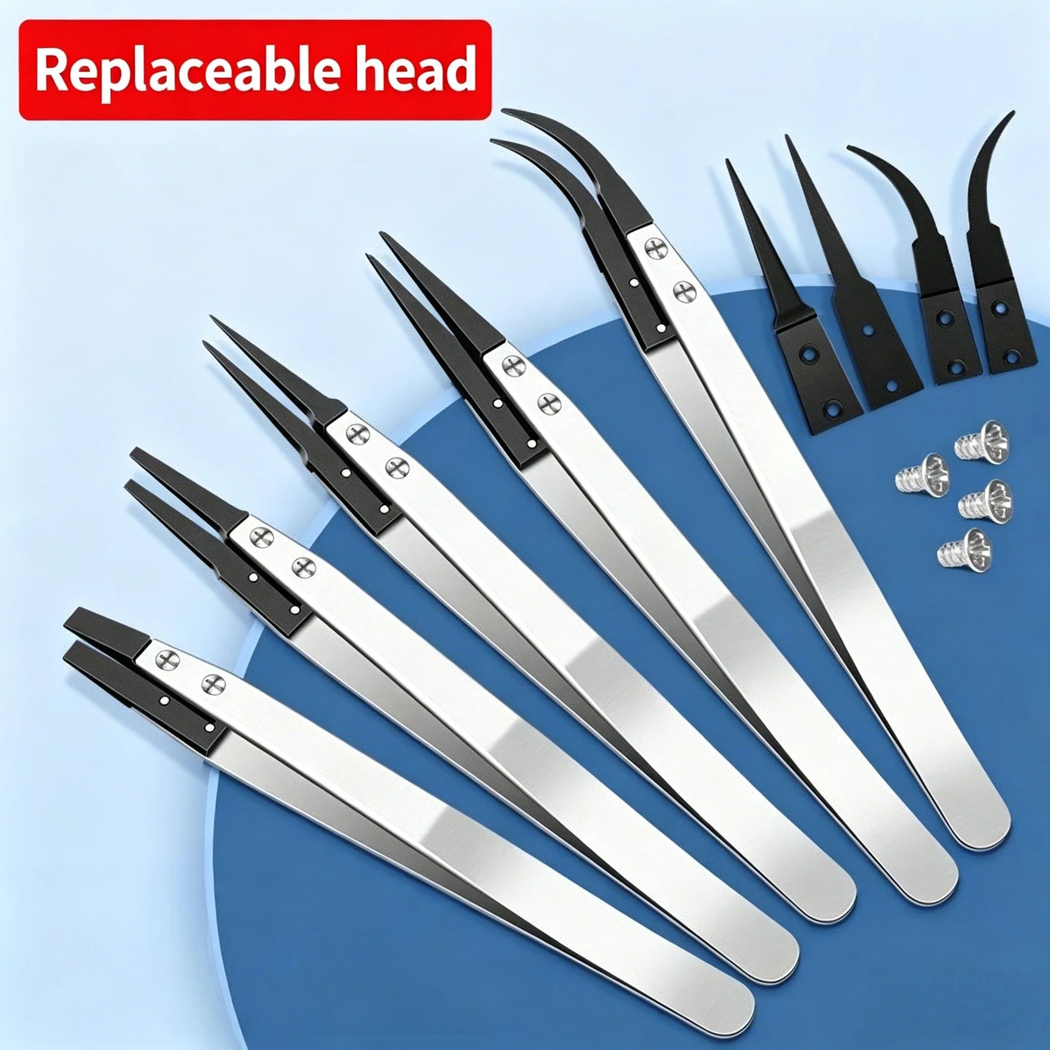 Jewelry Repair & Watches Photos - ESD-Safe Precision Tweezers, Anti-Static Tips with
