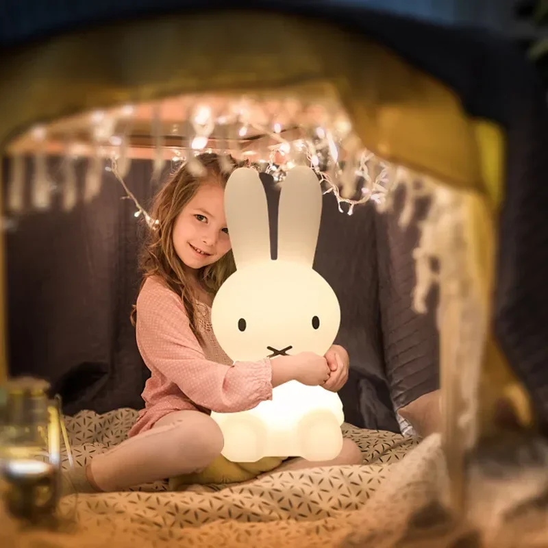 

Lámpara conejo 50CM, luces debés, luz para mesita noche, lámpara para niños, luces de colores con atenuación