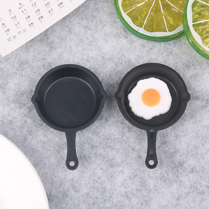 1:12 Dollhouse Miniature Frying Egg Pans for Dolls House Cooking Ware Kitchen Scene Decor Pretend Play Toy Accessories