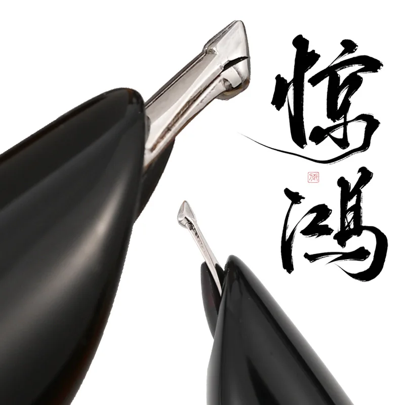 

Wood Ultra Thick Hand-made Polished Fountain Pen 1.2mm 2.5mm Double-layer Long Knife Nib Business Writing Calligraphy Pen