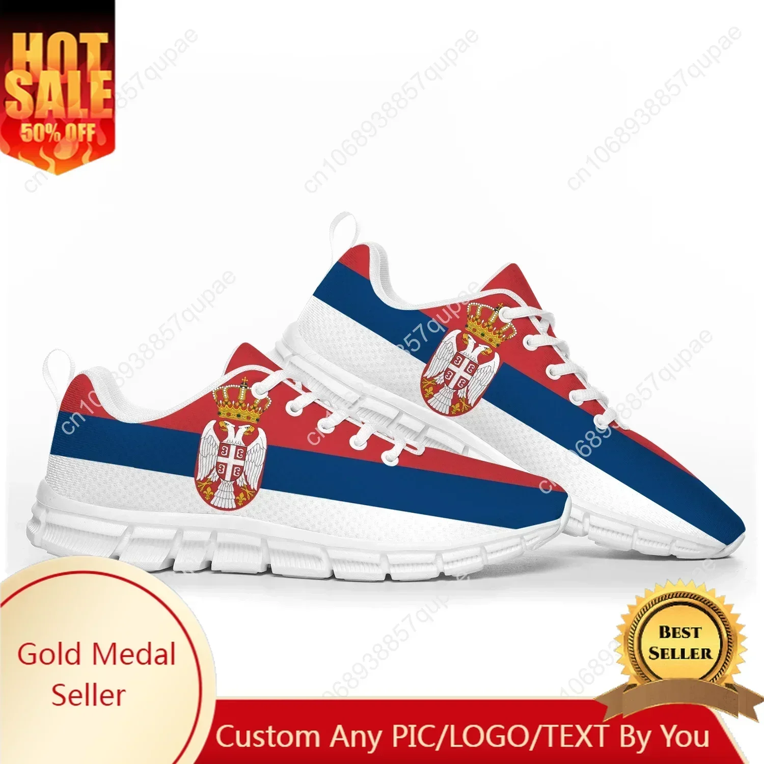 

Serbian Flag Sports Shoes Mens Womens Teenager Sneakers Serbia Casual High Quality Couple Shoes