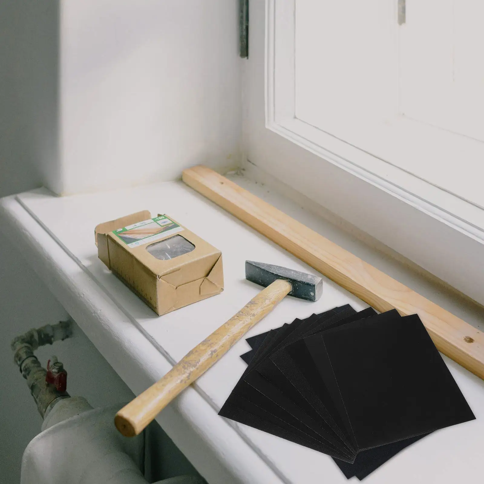 

Набор квадратных наждачных бумаги разной зернистости (60, 80, 100, 120, 150, 180, 220, 240, 320) для влажной и сухой шлифовки, для автомобилей и деревообработки