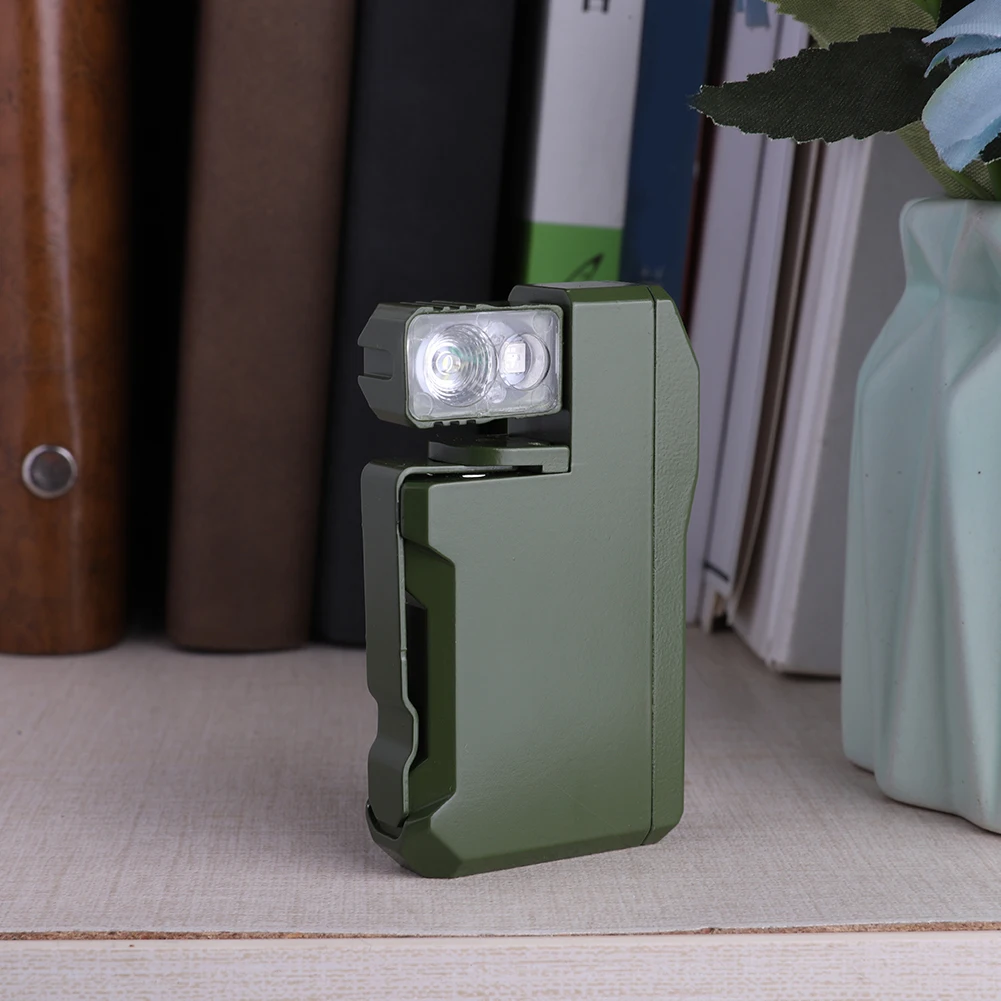 EDC Pocket Flashlight Compact Torch Rechargeable 180 Degree Rotating Flashlight Portable Flat Flashlight for Outdoor Emergency