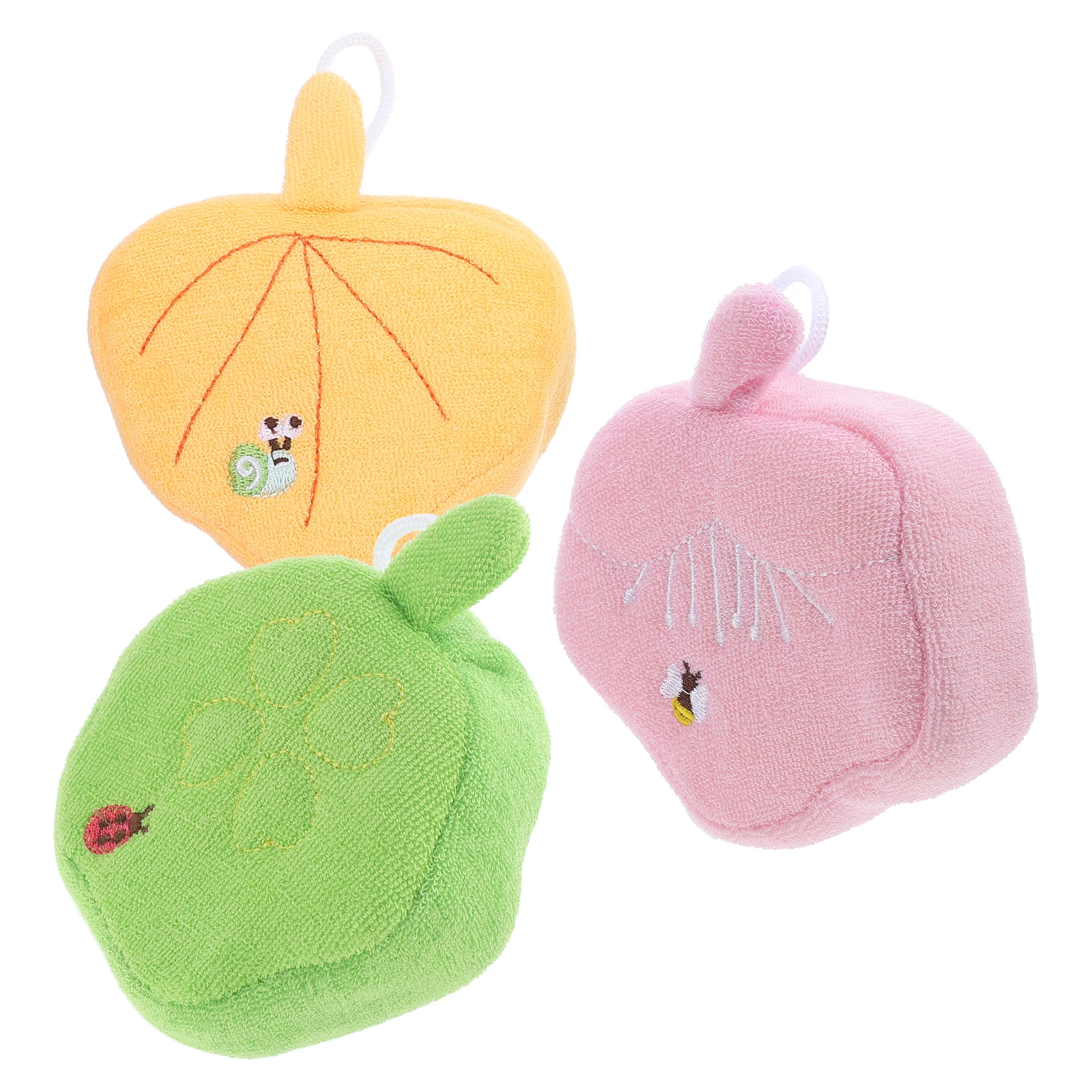 

3pcs Baby Bath Sponge Shower Ball Cartoon Bathing Balls Comfortable Body Wash Sponge for Kids Durable Exfoliating Shower