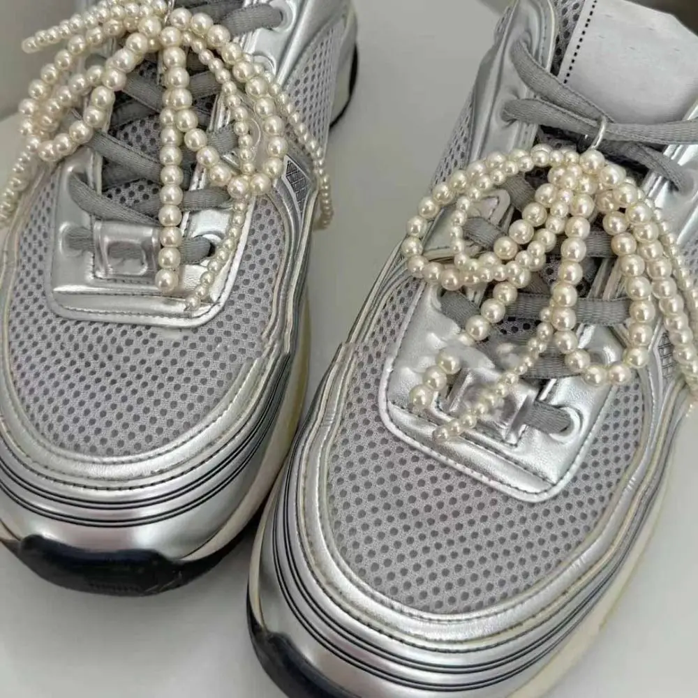 Bow Bow Beaded Pendant Fashion Beaded Ins Key Chain Casual shoes Sneakers Shoe Chain