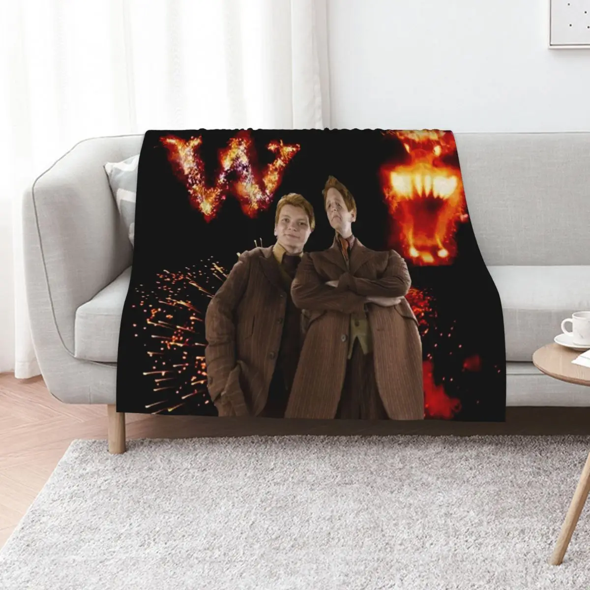 

Fred and George Weasley Throw Blanket Beautifuls Picnic Fashion Sofas Sofa Blankets