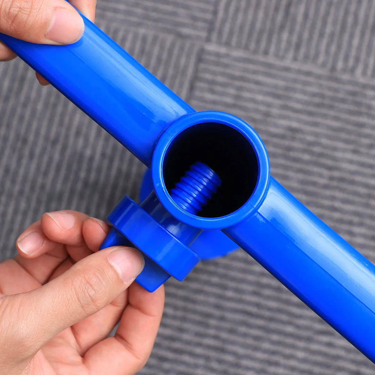 Beach Umbrella Sand Anchor Spike Blue Thumbscrew Tightening for Sun Beach Garden Patio Outdoor Umbrella Base Holder Stop Wind