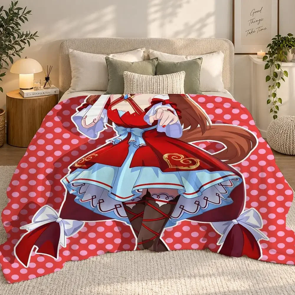 Umamusume Pretty Derby Throw 240g flannel blanket, suitable for sofas, beds, offices, exquisite gift blankets