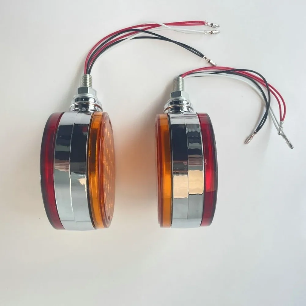 48 LED Side Marker Light Sealed Single Stud Mount LED Marker Light Reflective Double Face Brake Turn Signal Light For Trailer